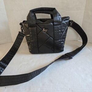 Lug Dory Mini Crossbody Bag Black Zip Up  Purse Quilted Handbag